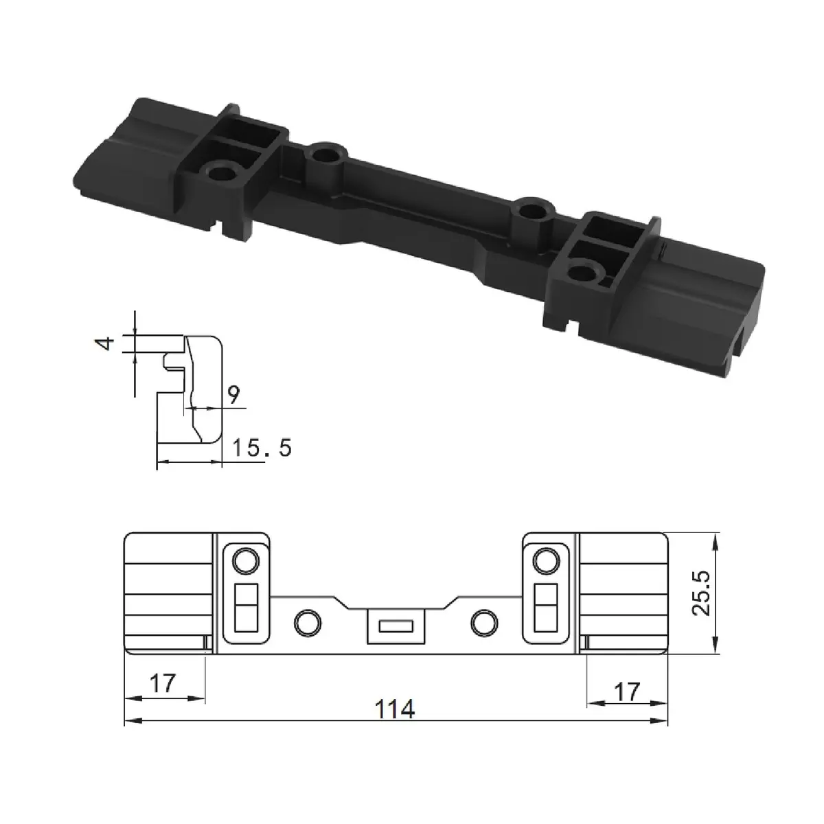 Bloque Soporte Para Sistemas Oscilobatientes En Ventanas Upvc Y Aluminio 1