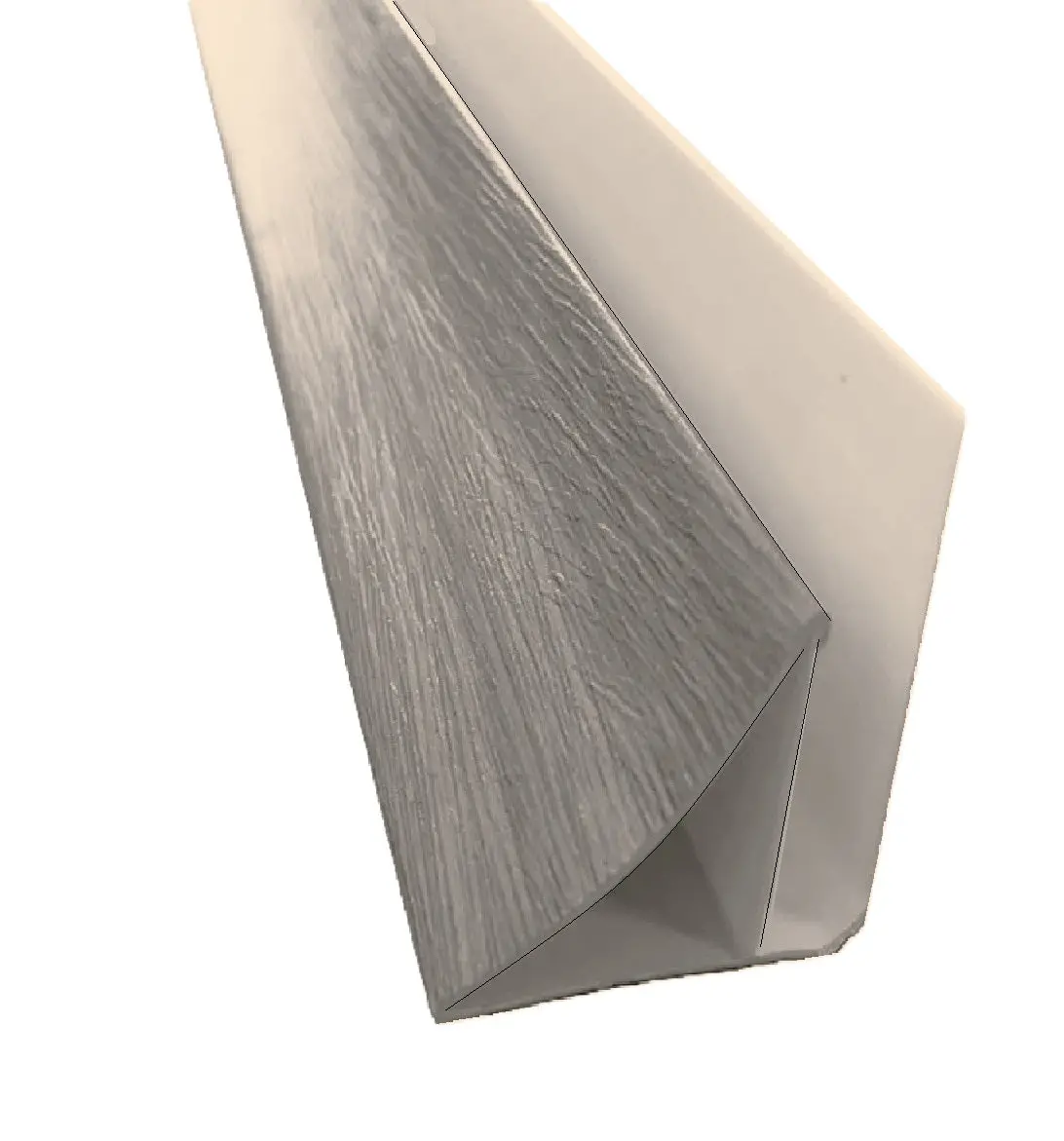 Moldura Remate Accesorio Cornisa Cielo Raso Pvc Techo Gris Madera 5.95M Resistente A Humedad Fácil Instalación Alta Durabilidad 1