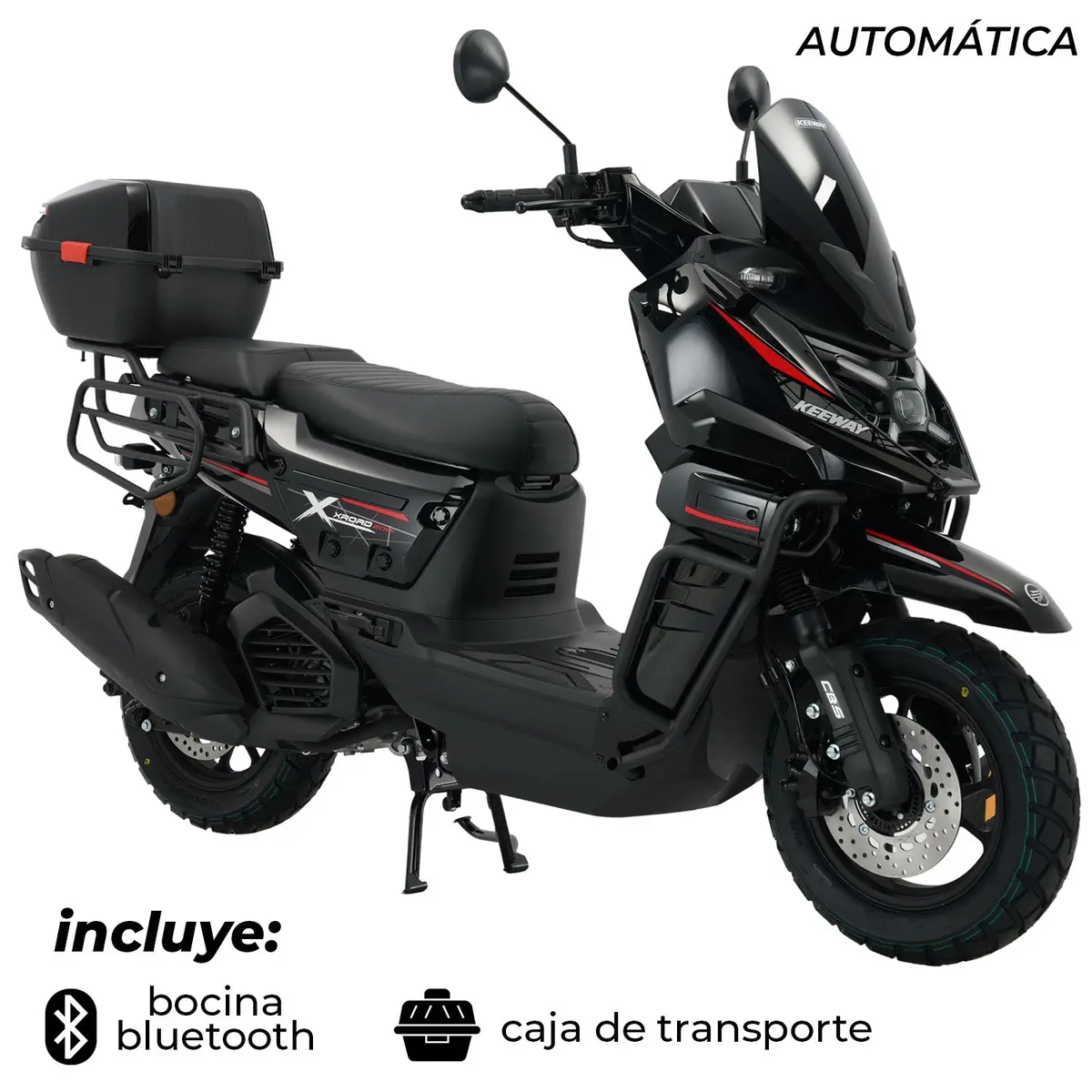 Moto Scooter Xroad 200 Keeway Color Negro Motor Monocilindro 4 Tiempos, 2 Válvulas, Tanque 7.5 Automática. 1