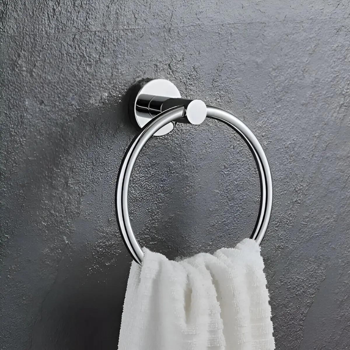Toallero De Argolla. De Acero Inoxidable. Acabado Cromo. Anillo Para Toalla. 1
