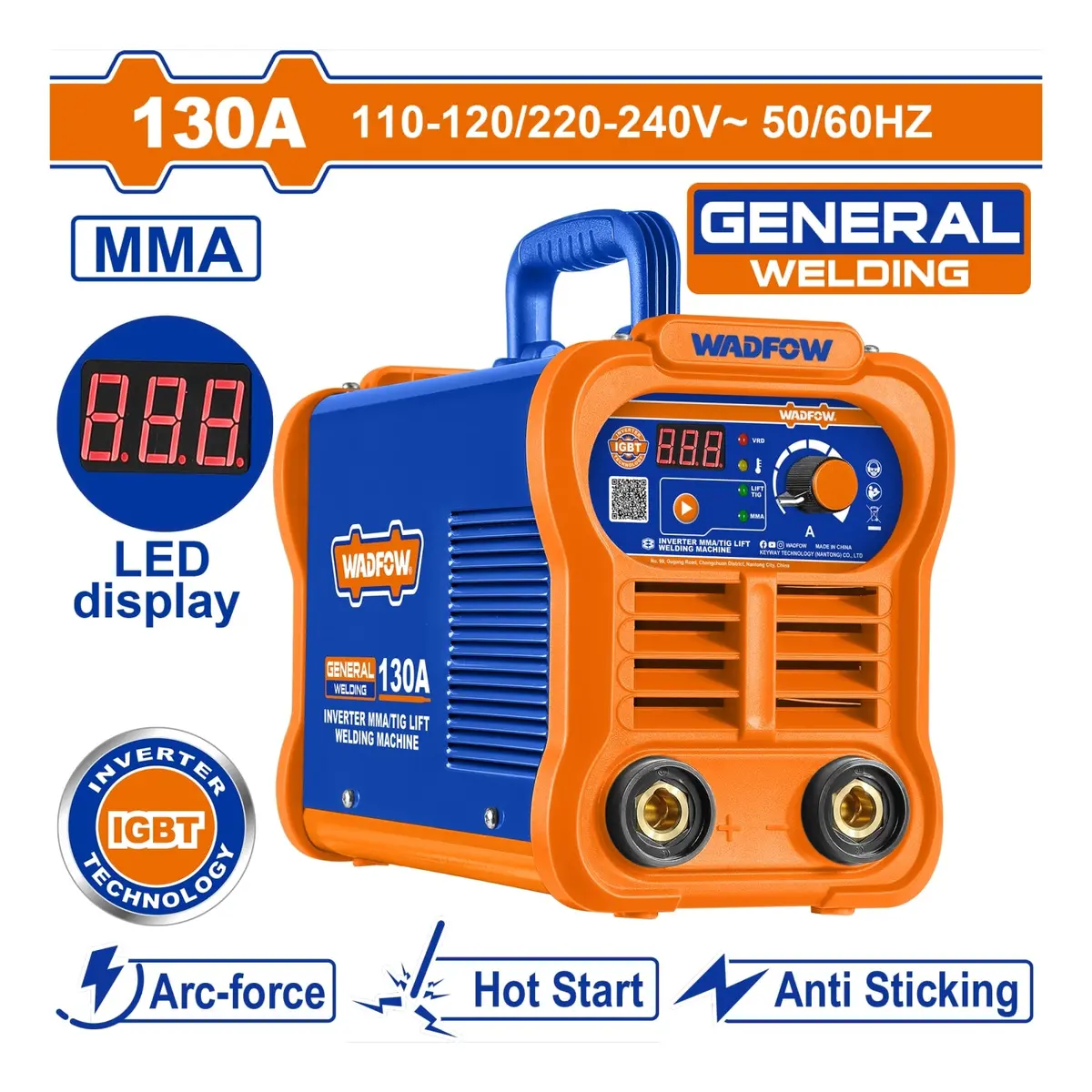 Máquina De Soldar Inverter 130A Modelo Medium Duty 45% Ciclo De Trabajo 110-120V / 220-240V Mma / Tig Lift. 1