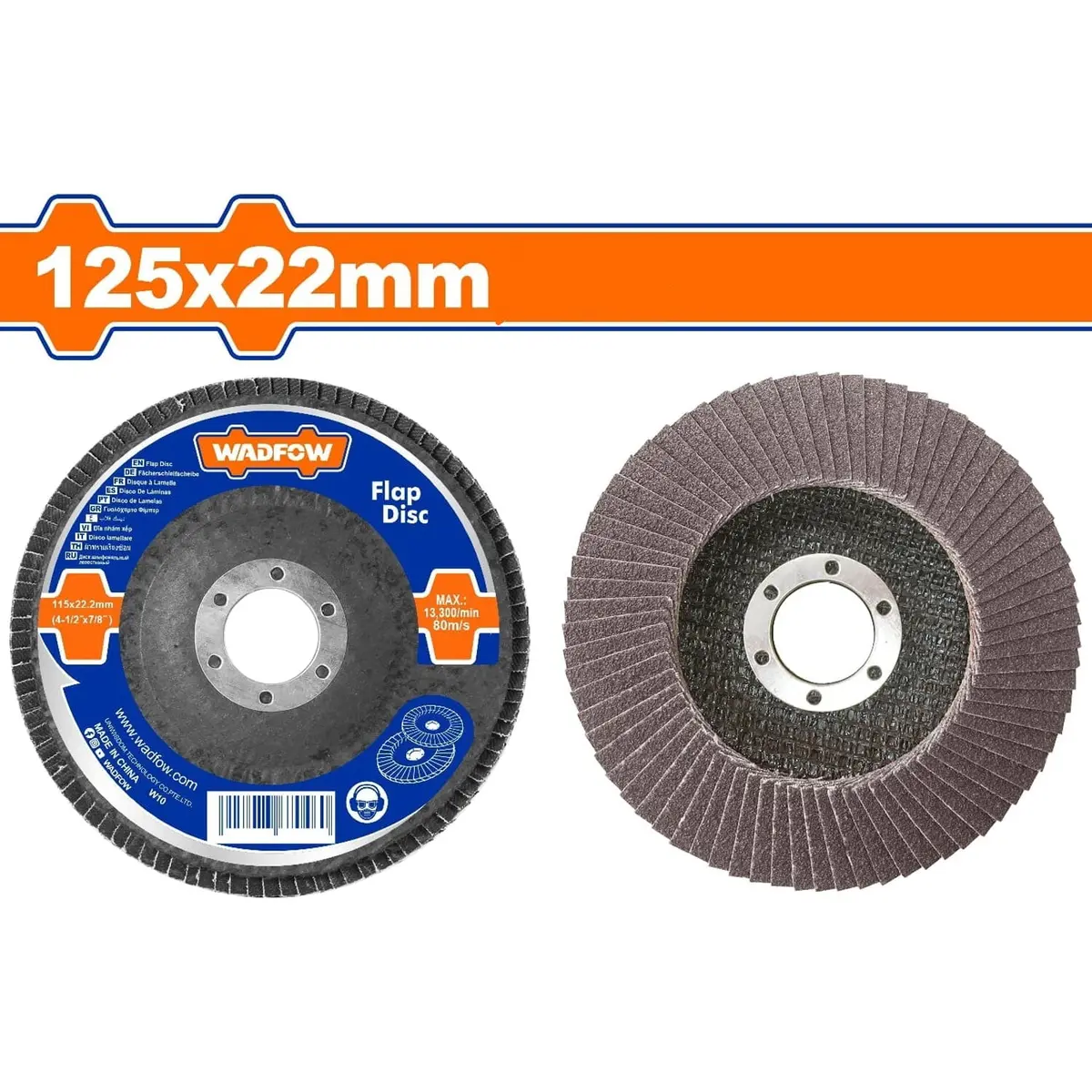 Discos Flap De Lija Laminado De 125X22mm.  Adecuado Para  Acero Alto, Fundido Y Chapa. 1