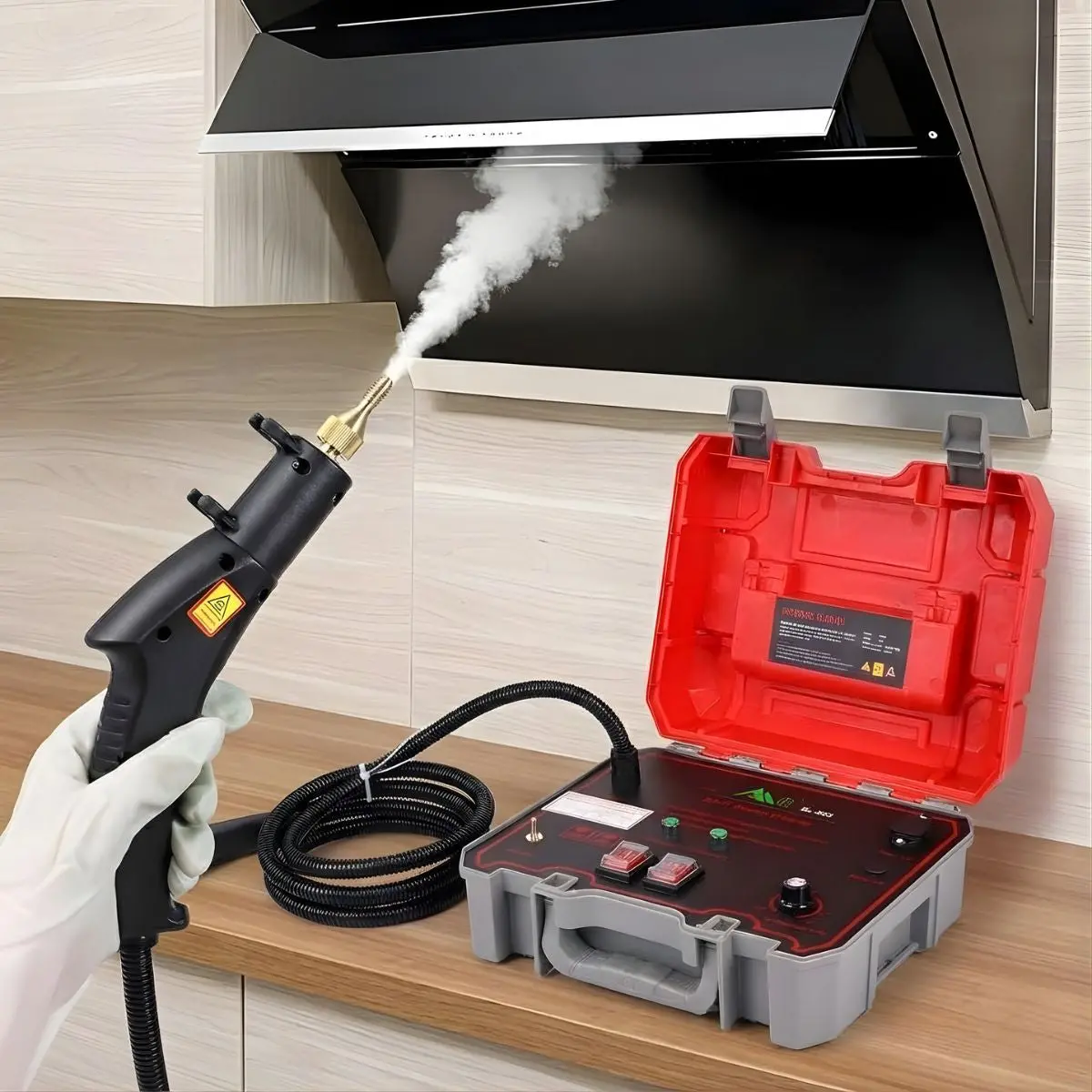 Limpiador A Vapor De Alta Presión. Máquina De Limpieza A Vapor Multifuncional Con Cepillos Intercambiables. 1