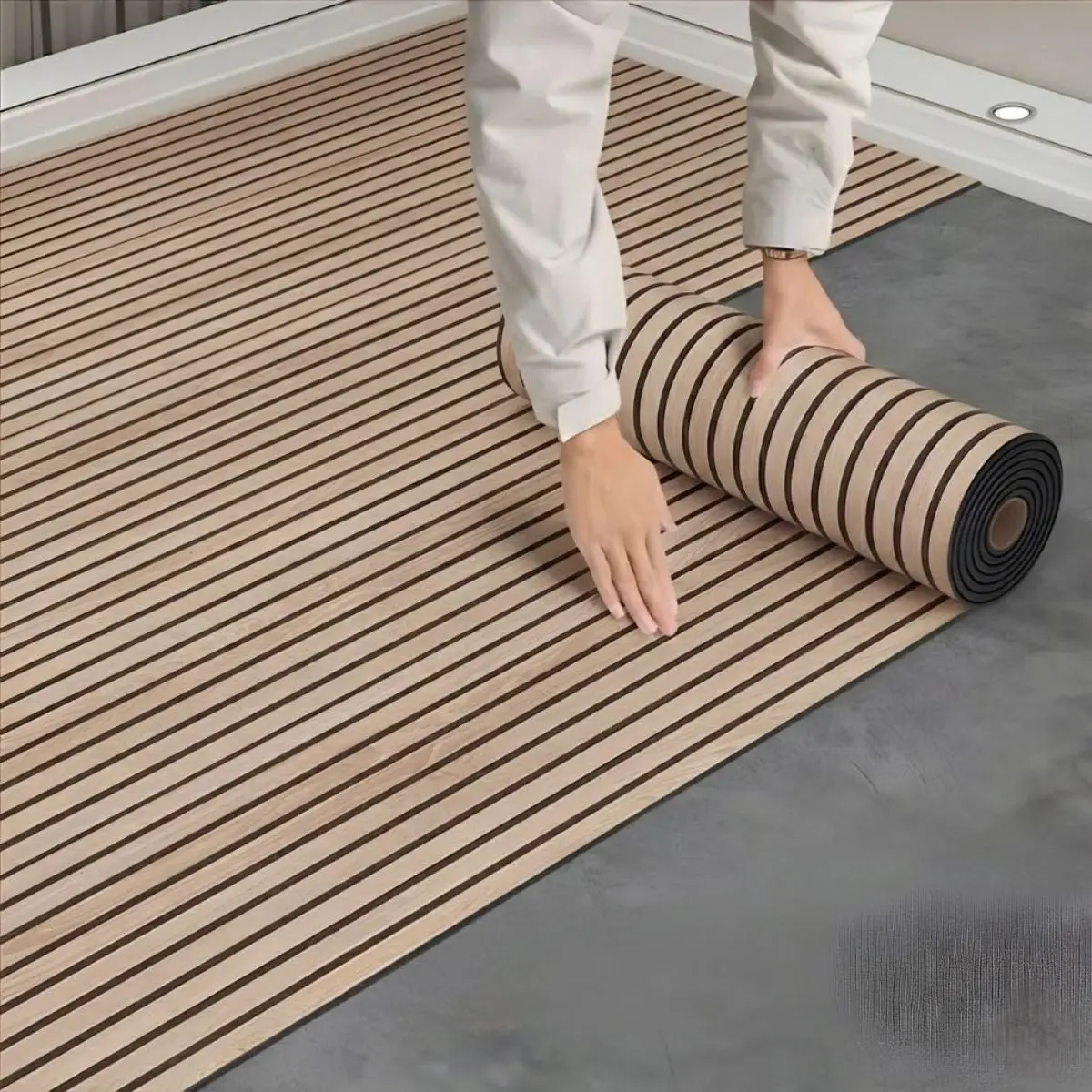 Revestimiento Decorativo Autoadhesivo Tipo Paneles Para Pared Imitación Madera. Color Chocolate Claro (3M X 60Cm). 2