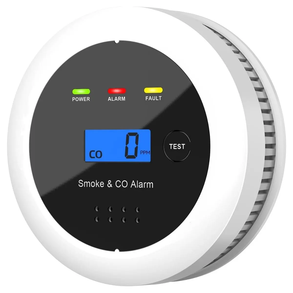 Detector De Humo Y Monóxido De Carbono (Co2) 2 En 1 Con Pantalla Digital Y Alarma De 85Db. Utiliza 3 Baterias Aa (No Incluidas) 1