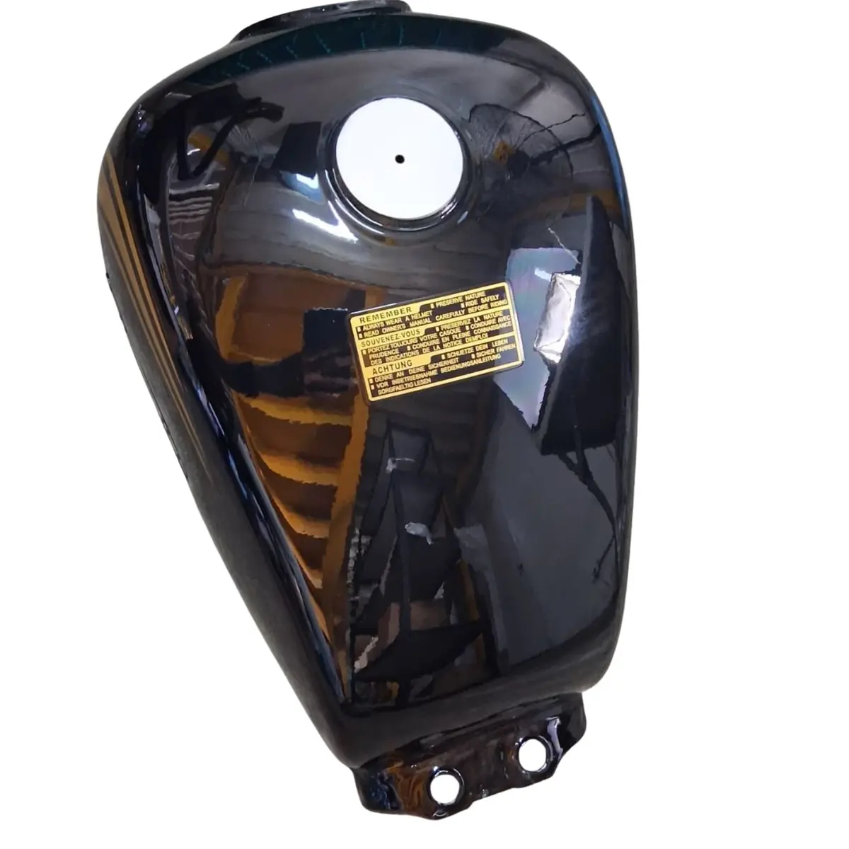 Tanque De Combustible Negro Con Calcomanias (Kc150) Fuel Tank Black Bs With Sticker 1