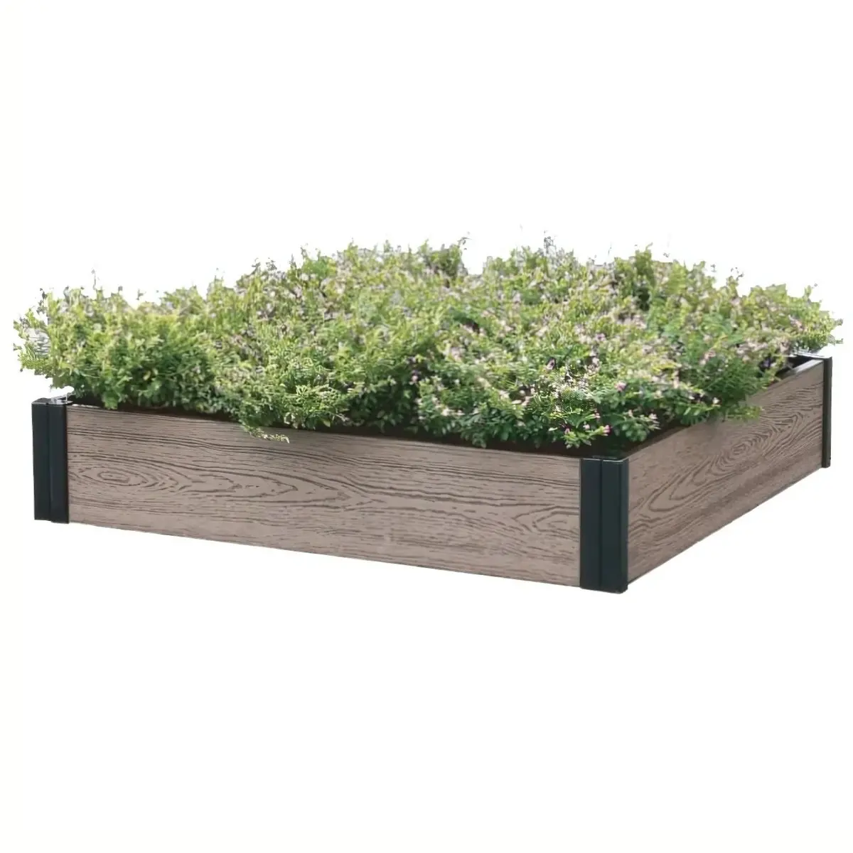 Macetero Jardinera Elevado Para Plantas 95X90x18cm Café Oscuro Plástico Wpc. Ideal Para Flores Y Huertos Jardín Elevado. Jardinera Modular. 1