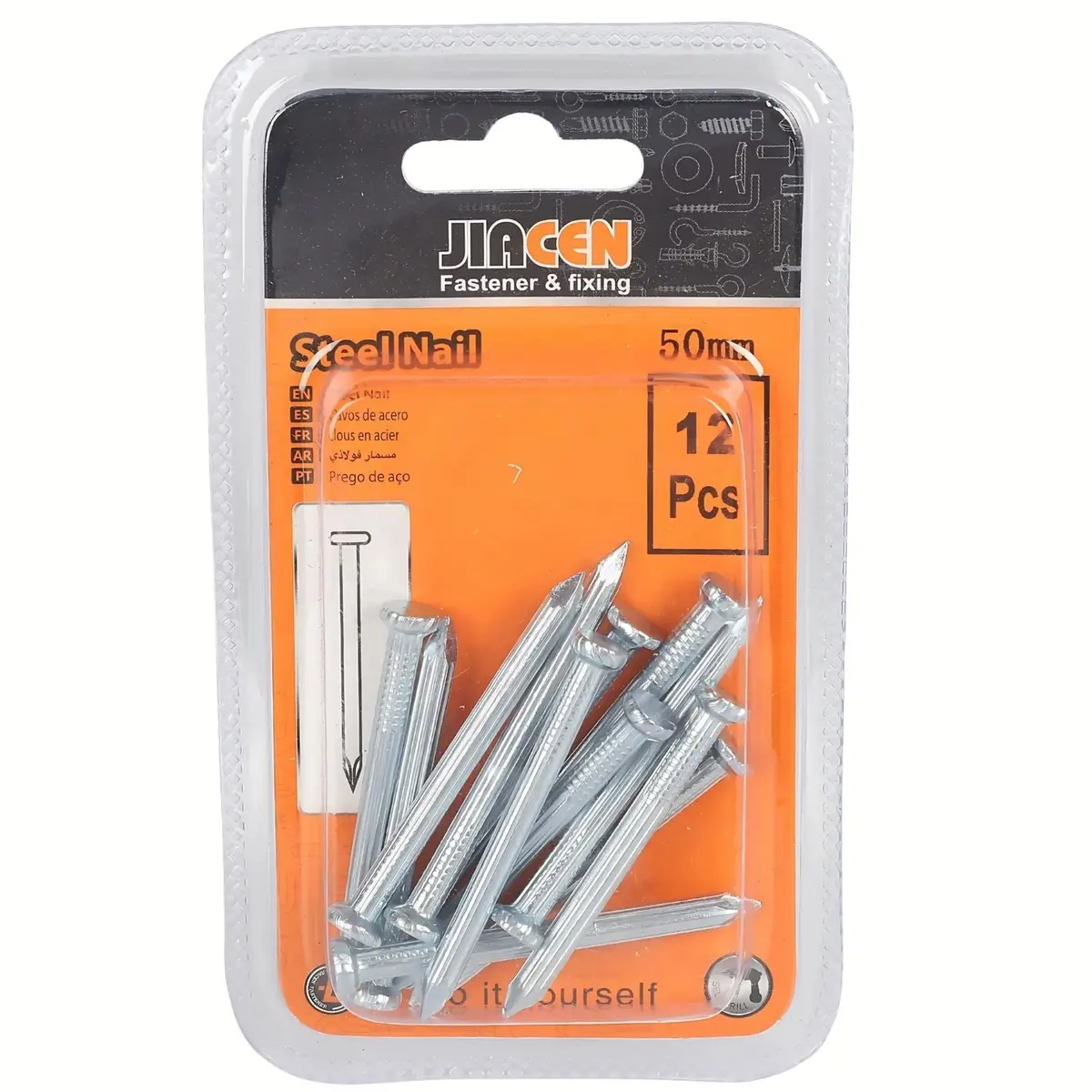 Clavos De Cemento 50Mm Punta Afilada Hierro Resistente Ideal Para Concreto  Set 12 Piezas. 1