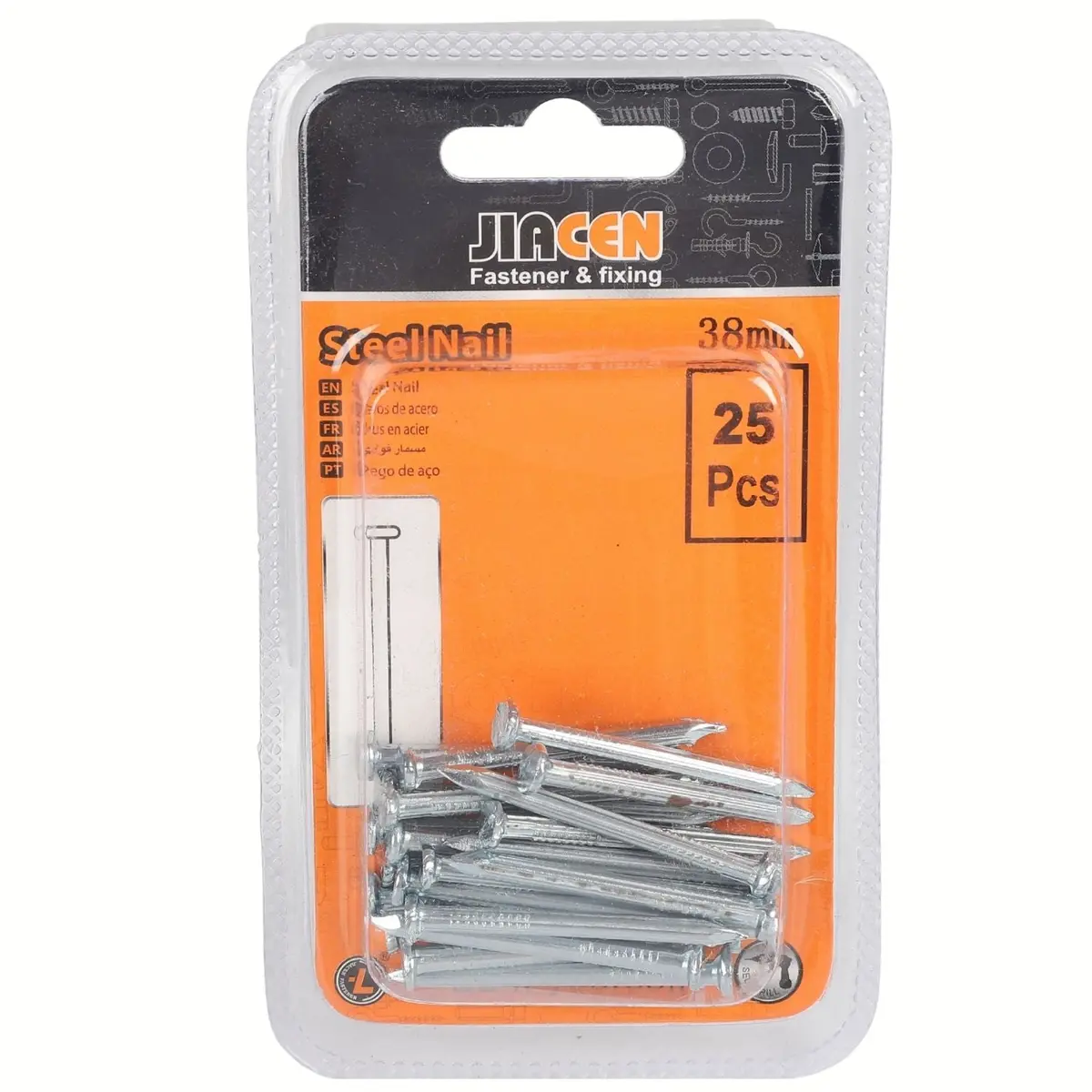 Clavos De Cemento 38Mm Punta Afilada Hierro Resistente Ideal Para Concreto  Set 25 Piezas. 1
