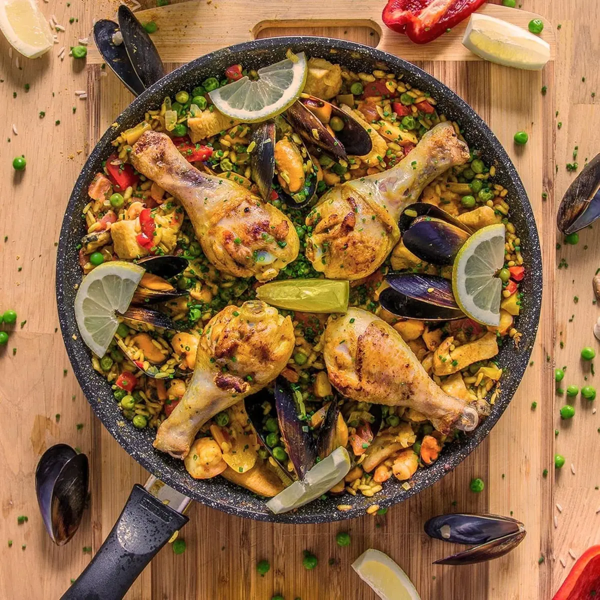 Sartén Antiadherente De 28Cm (11”) Aluminio Forjado Con Recubrimiento De Marmol Ii Cocina Saludable. Libre De Teflón. Amigable Con El Ambiente. 1