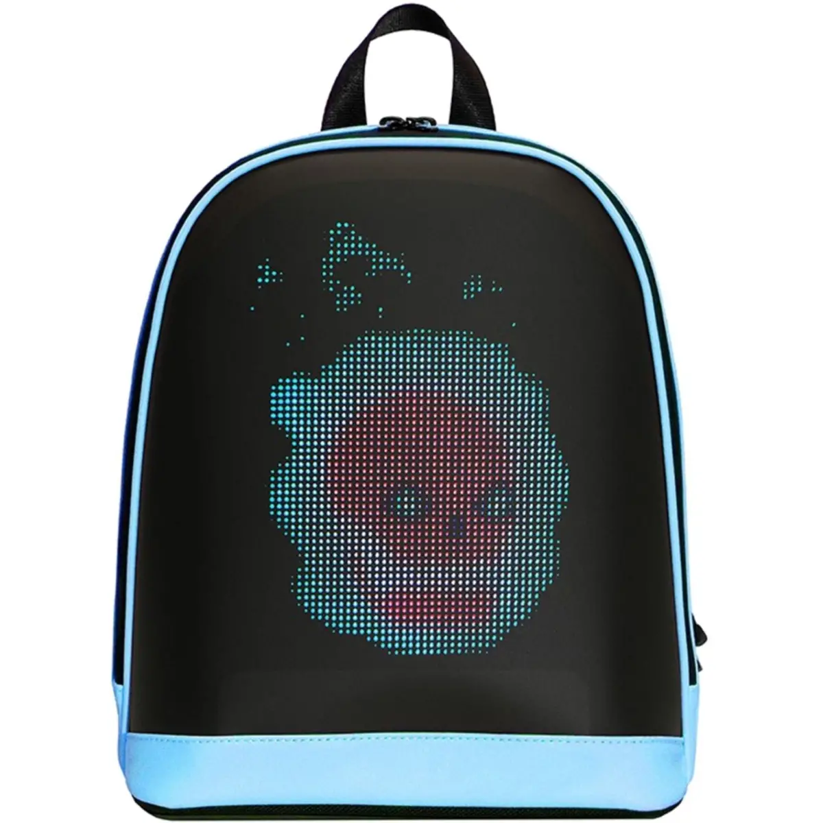 Mochila Led Azul Con Pantalla Digital Y Power Bank Integrado Tamaño 32 X 26 X 10 Cm. Conectividad Bluetooth Y App Para Cambiar Imágenes. Backpack Morral 1