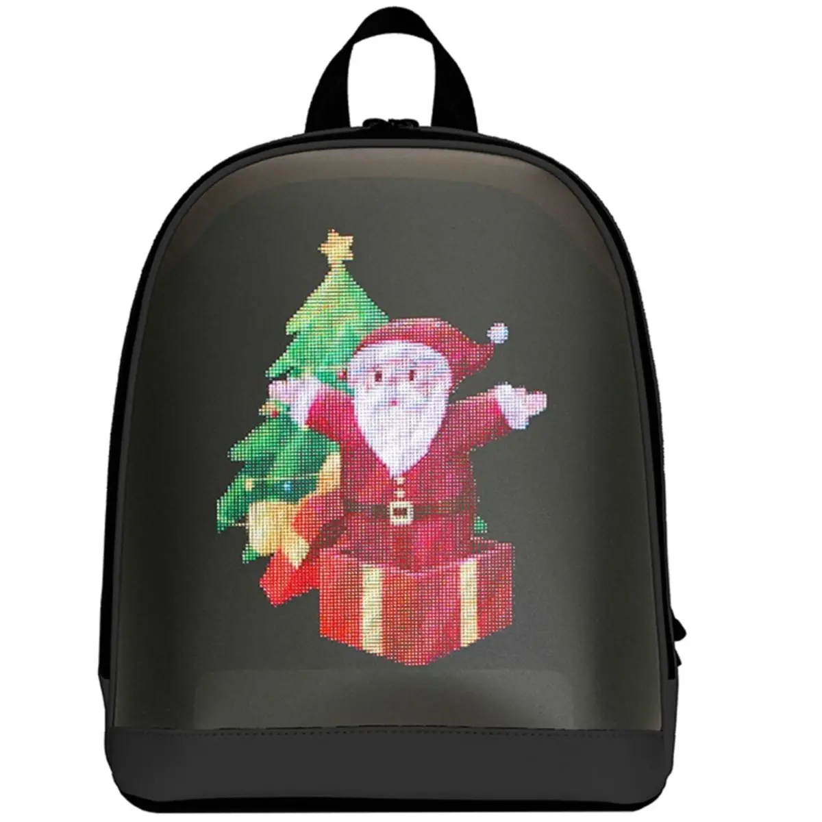 Mochila Led Negra Con Pantalla Digital Y Power Bank Integrado Tamaño 32X26x10cm. Conectividad Bluetooth Y App Para Cambiar Imágenes Y Videos. Backpack Morral 1