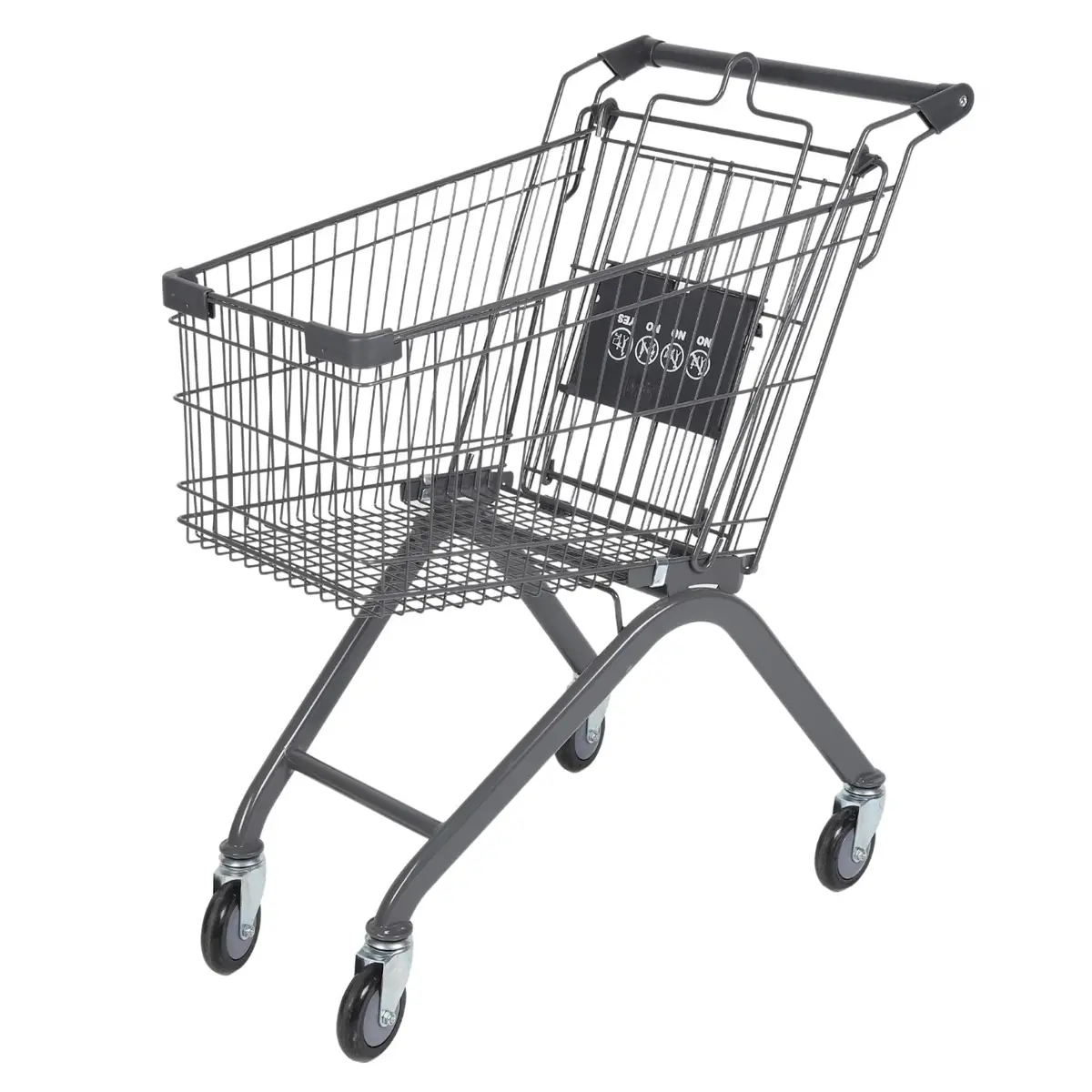 Carrito De Supermercado Metálico 70X45x88cm Con Ruedas Giratorias. Estructura De Hierro Resistente. Carretilla De Compras Mercado 2
