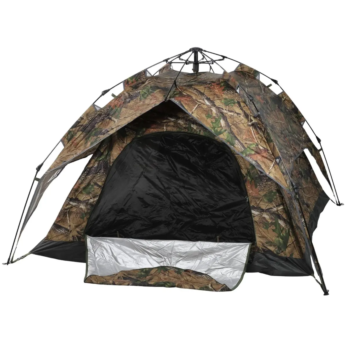 Carpa Tienda De Camping Campaña Tipo Camuflada 2X2m Tela Oxford Resistente. Ideal Para Exteriores Y Camping. 1