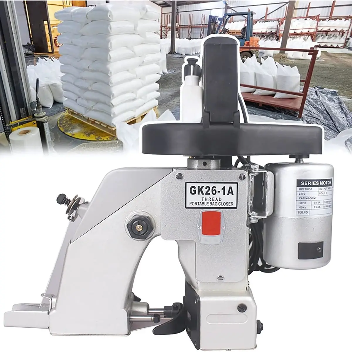Máquina Industrial De Coser Y Sellar Sacos Portátil De Alta Velocidad. Cosedora De Costales. Selladora De Bolsas. 110 V. 1