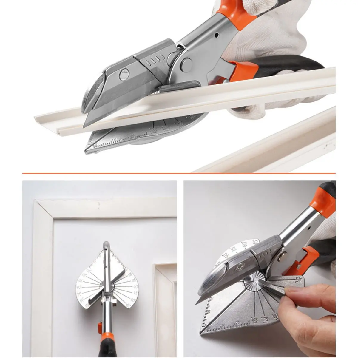 Tijeras Angulares Profesionales. Corte Preciso En 45°, 60°, 75°, 90°, 105°, 120° Y 135°. Ideal Para Molduras Y Canaletas. Corte Angular. 2
