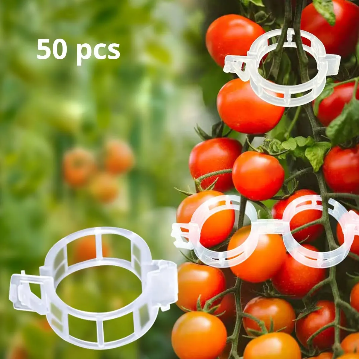 Clips De Jardinería. Sujetadores Para Plantas (Set De 50 Piezas) Ganchos De Soporte 1.18” Reutilizables. Ideales Para Jardines Y Cultivos. 1