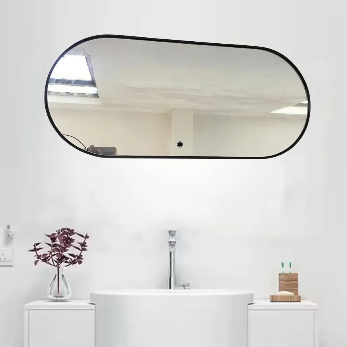 Espejo Led Táctil De Pared 60X120cm Con 3 Tonos De Luz Y Enchufe Usa 110V Espejo Vertical 1