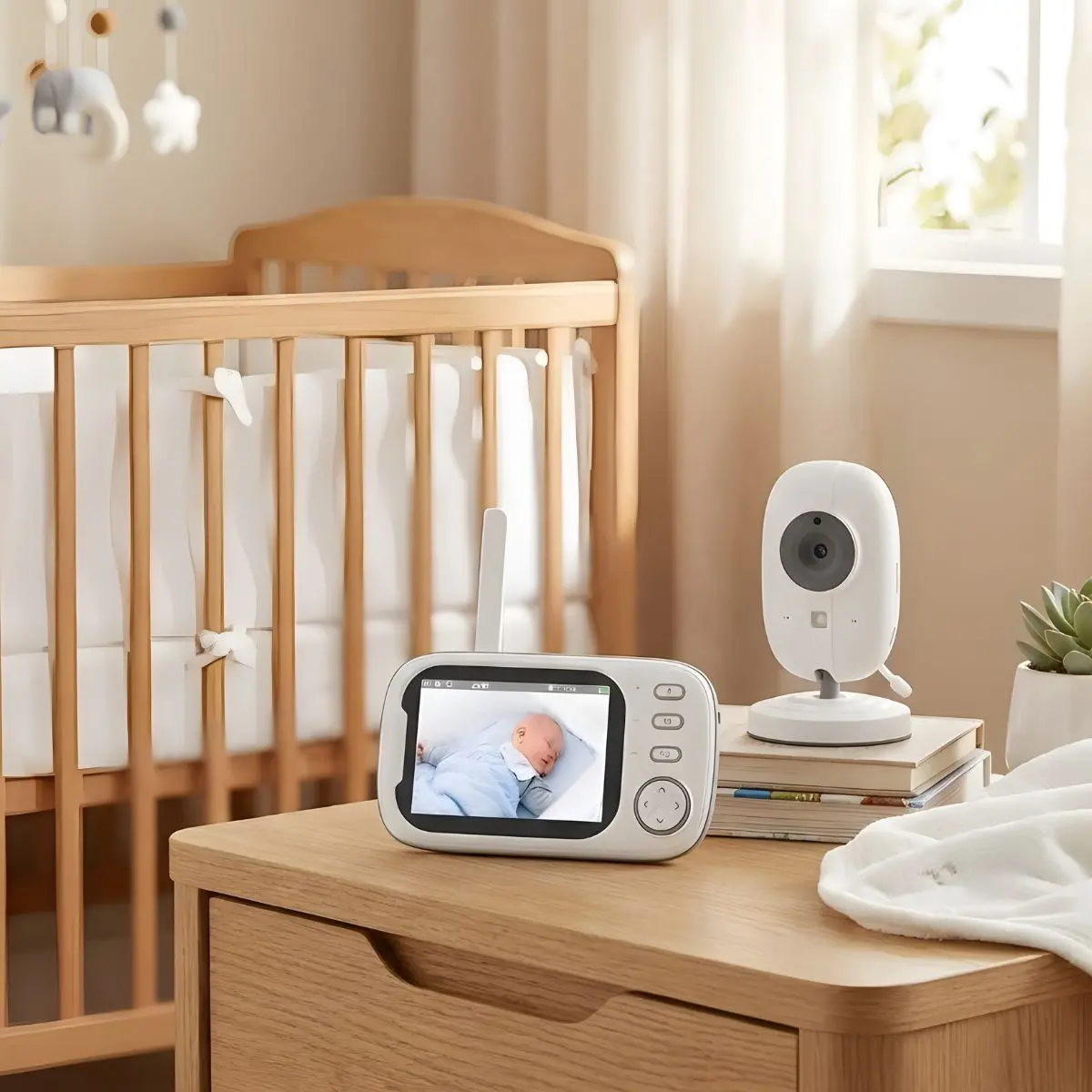 Monitor De Video Para Bebé 3.5'' Con Visión Nocturna. Baby Cam Con Audio Bidireccional Y Modo Vox. 110V 1