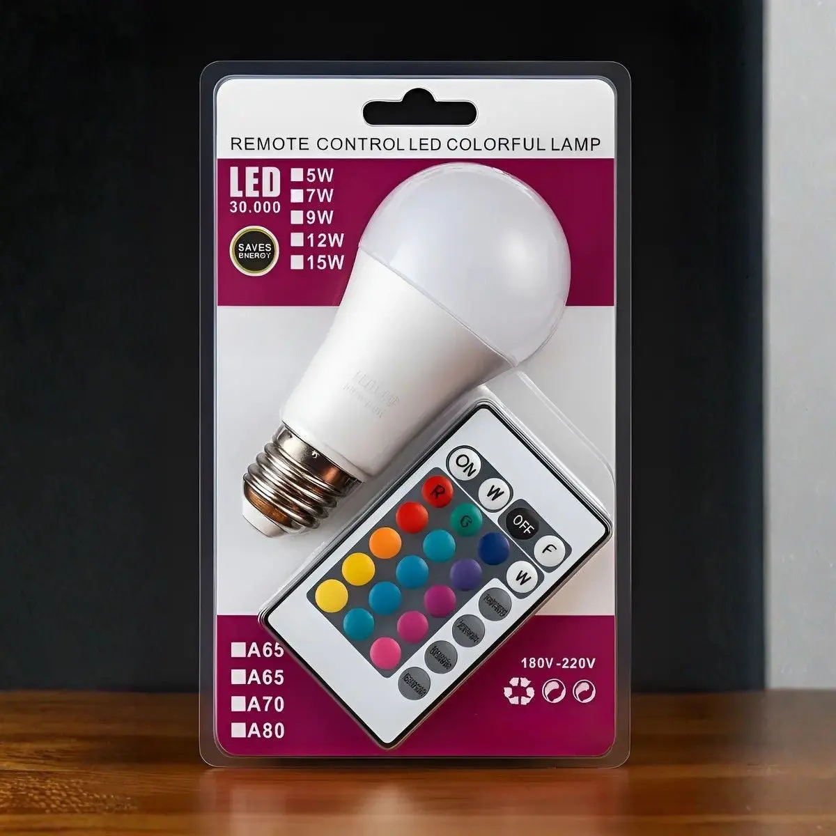 Foco Bombillo Led Rgb Multicolor 10W. Luz Led Decorativa E27 Con Control Remoto. 1