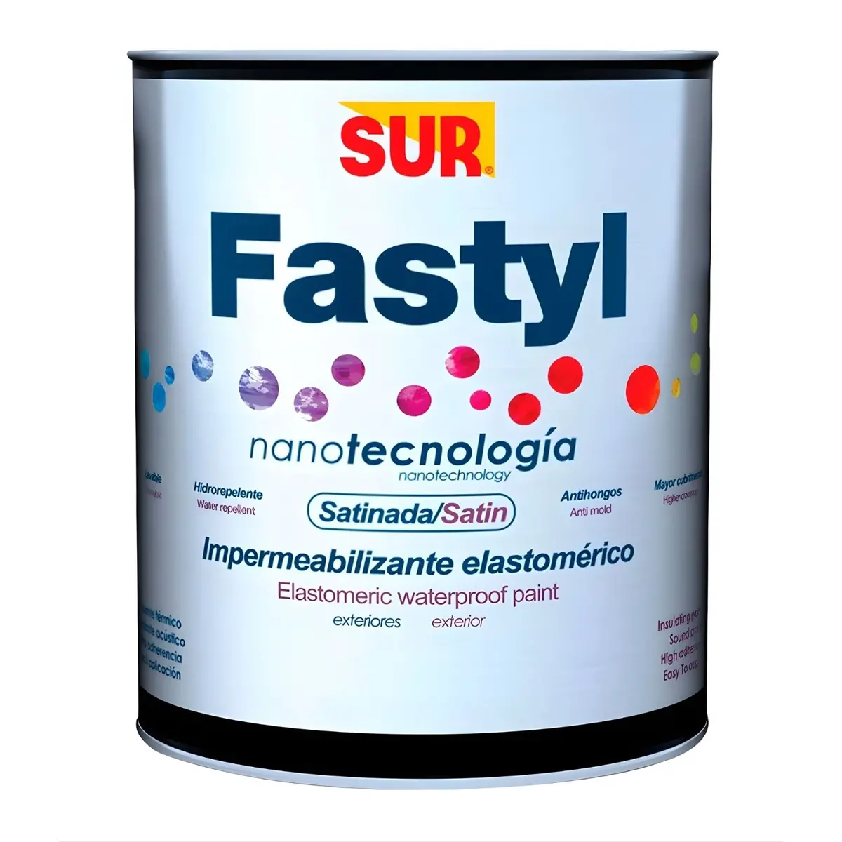 Pinturas Impermeabilizantes Elastomérica Sur Fastyl 1/4 Galón 6