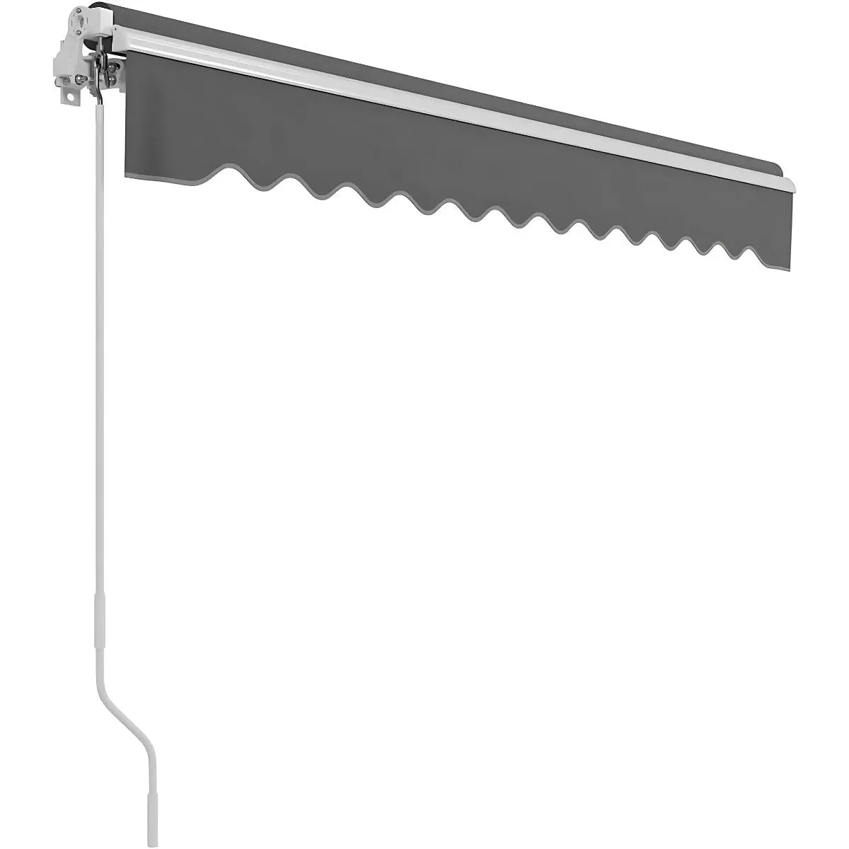 Toldo Retráctil Manual 5 X 3.5M. Tolda Gazebo Color Gris. Carpa Impermeable Con Protección Uv Y Brazo De Aluminio Reforzado. 2
