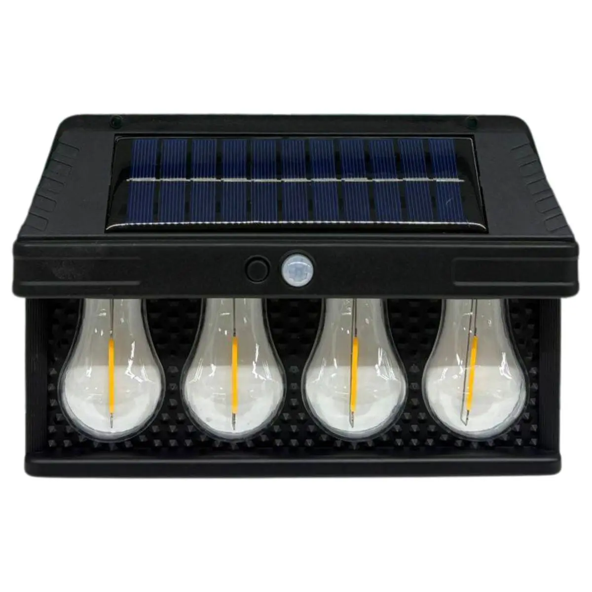Lámpara Led De Pared De 4 Bombillos Con Panel Solar. Luz Led Con Sensor De Movimiento. Luces De 5.5V 4W Con Duración De Hasta 10 Horas. 1