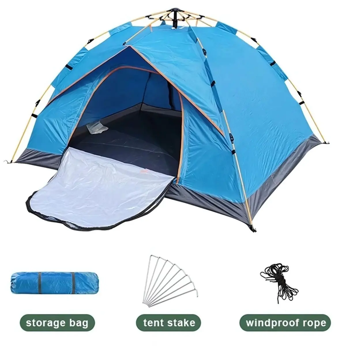 Tienda De Camping Campaña Portátil Para 2 Personas 2X1.5M Con Tela Oxford Resistente. Ideal Para Exteriores Y Camping. Carpas 1
