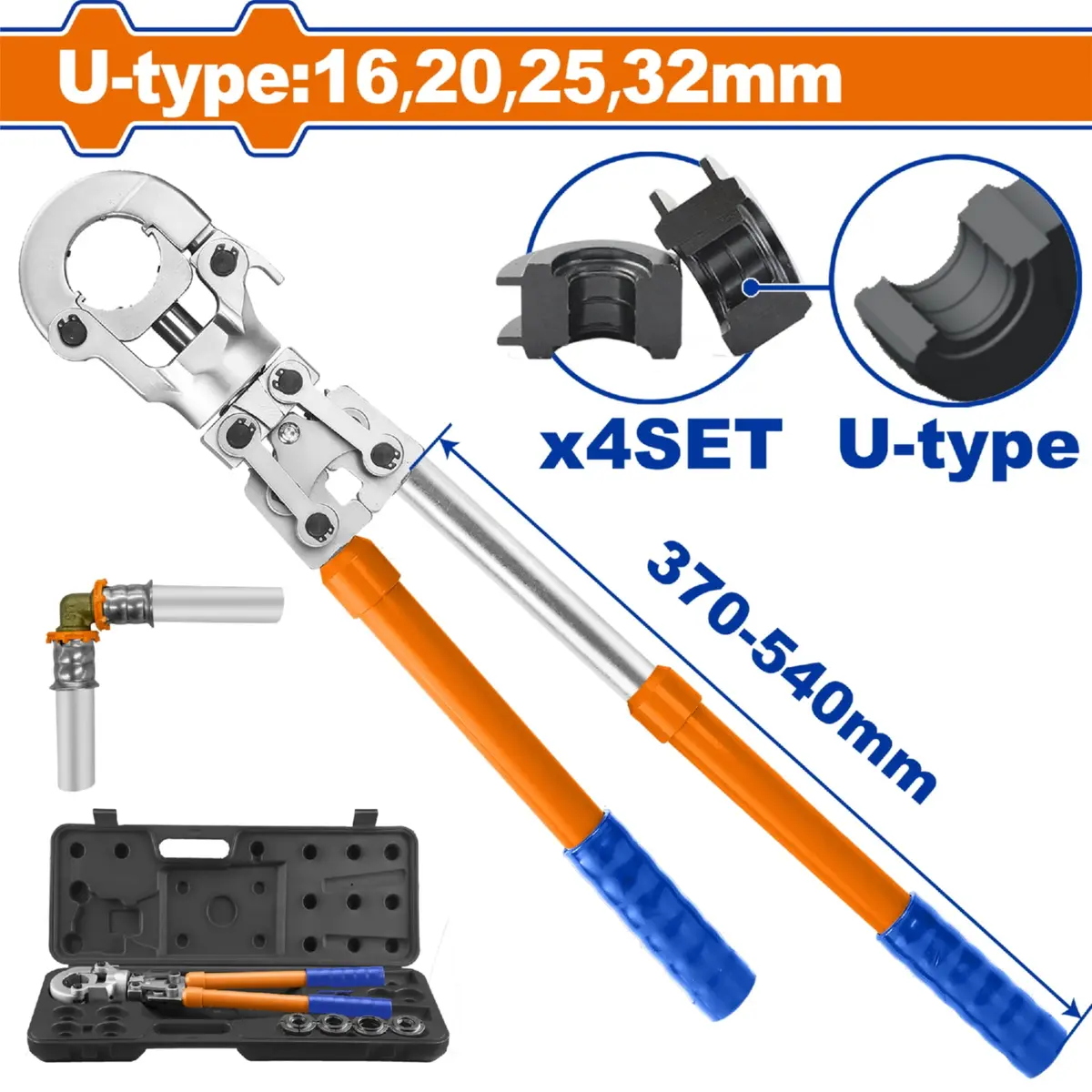 Prensa Manual Para Tubos Pex U16-32Mm Fuerza De Sujeción ≥40 Kn Alicate De Prensado Manual 1