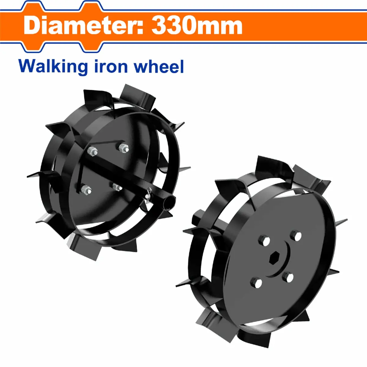 Rueda De Hierro Para Cultivador  Diámetro 330Mm Radio 90Mm Compatible Con Wtl2a58r Wtl2a75 Y Wtl2a100 1