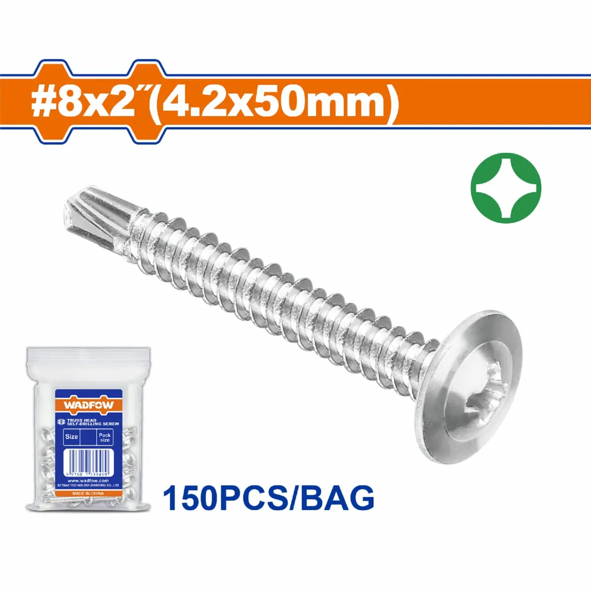 Tornillos Autoperforantes. Phillips.Acero Al Carbono. Acabado Zincado. 8