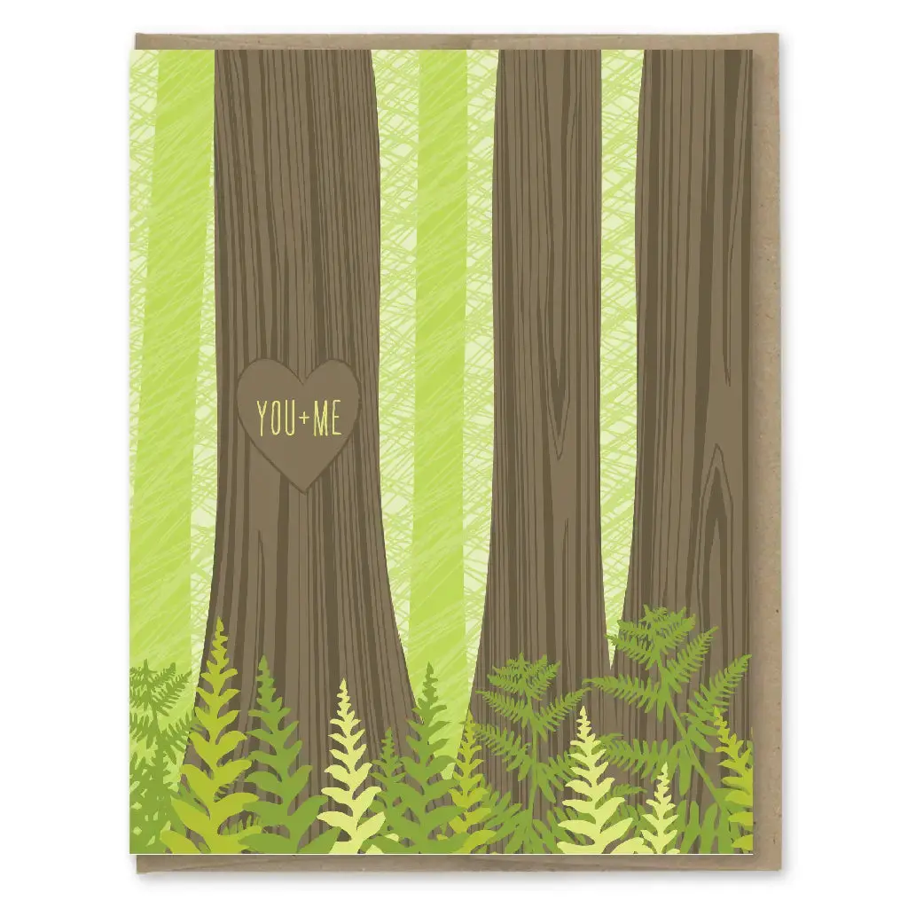Tree Carving You + Me Card 1