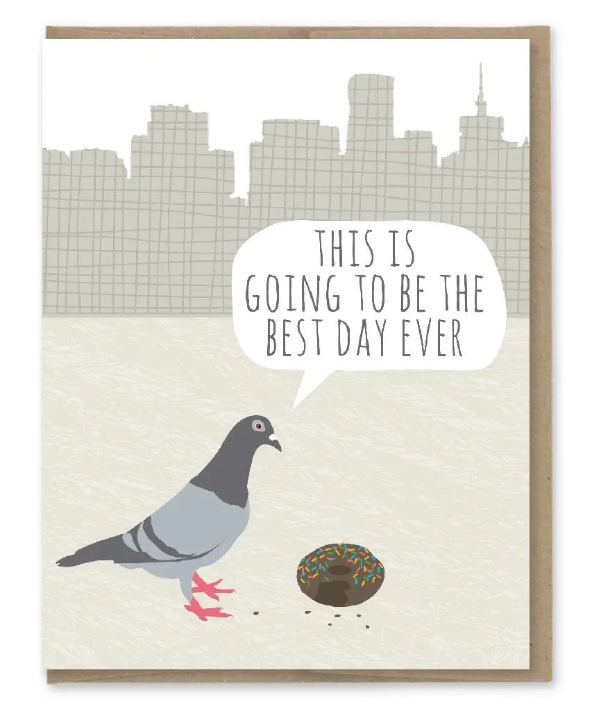 Pigeon Donut Birthday Card 1