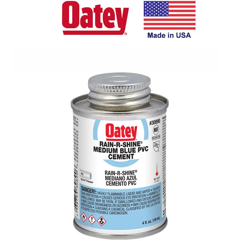 Pegamento "Oatey" (3) Pvc Azul Rain Or Shine 1/4  Pinta 1