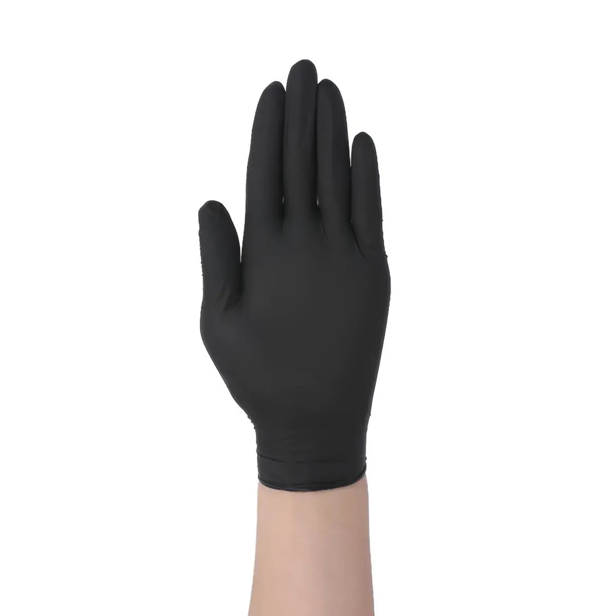 Guantes Desechables De Nitrilo. Color Negro. Caja De 100 Unidades. (Talla M) 1