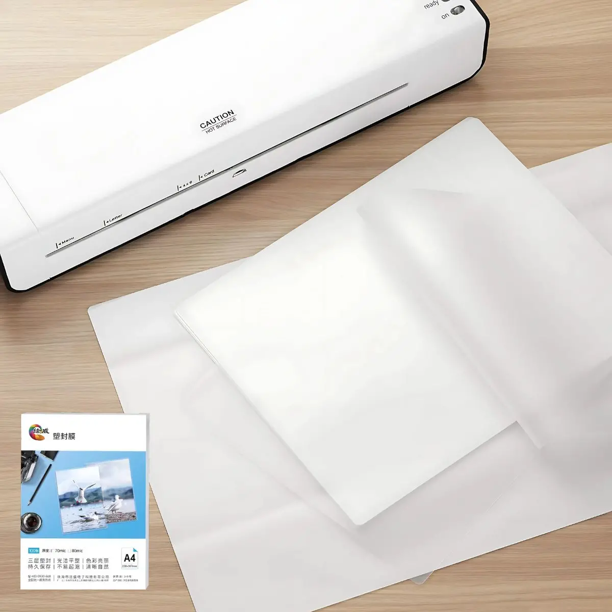 Hojas Para Plastificar A4 (Pack De 100 Unidades) 70 Micras. Laminado Térmico Impermeable. Fundas Laminas Protectoras Para Fotos Y Documentos. 1