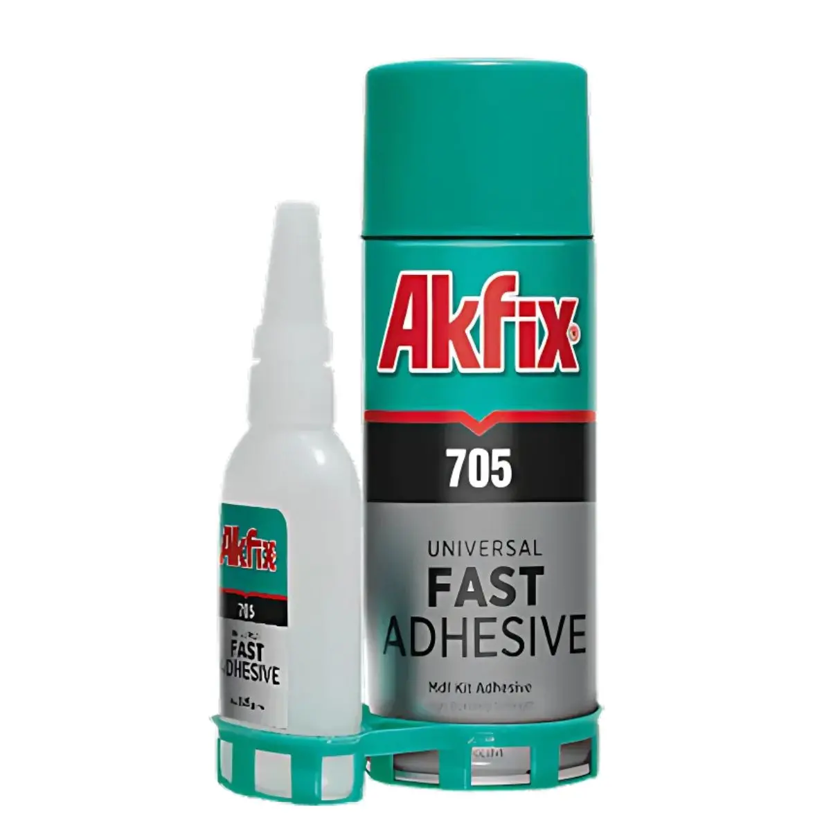 Adhesivo Rápido Multiusos Akfix 705. Pegamento Universal (Set Spray Y Líquido). Ideal Para Plástico, Metal, Vidrio Y Caucho. 1