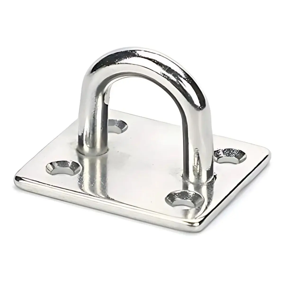 Gancho De Anclaje M8 Cuadrada En Acero Inoxidable. Soporte Para Hamacas, Sillas Colgantes Y Sacos De Boxeo Aro Con Base. (Unidad) 1