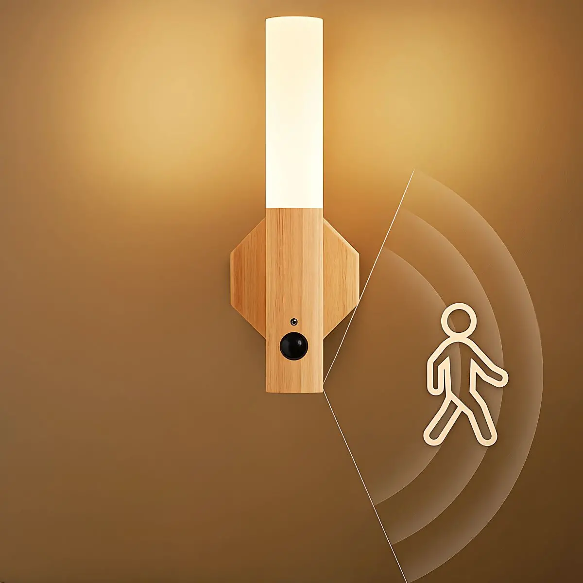 Lámpara Nocturna Inteligente Recargable Con Sensor De Movimiento. Luz Led Cálida 5V Inalámbrica. Alcance De 3 A 5 M. 1
