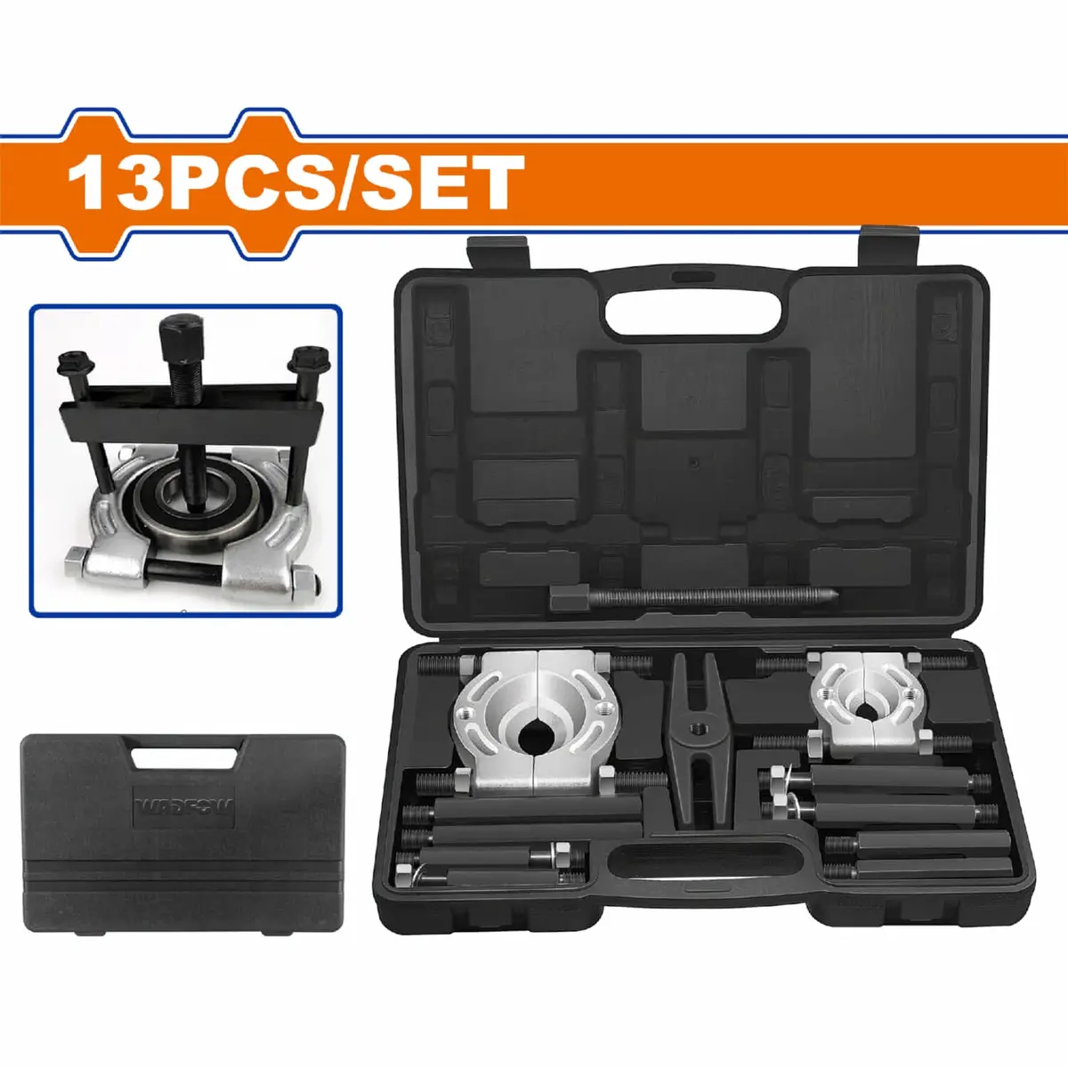 Extractor Universal De Engranajes 2" Y 3" Con Separadores Varillas Compatible Con Ejes, Poleas Y Volantes. Set De 13 Piezas. 1