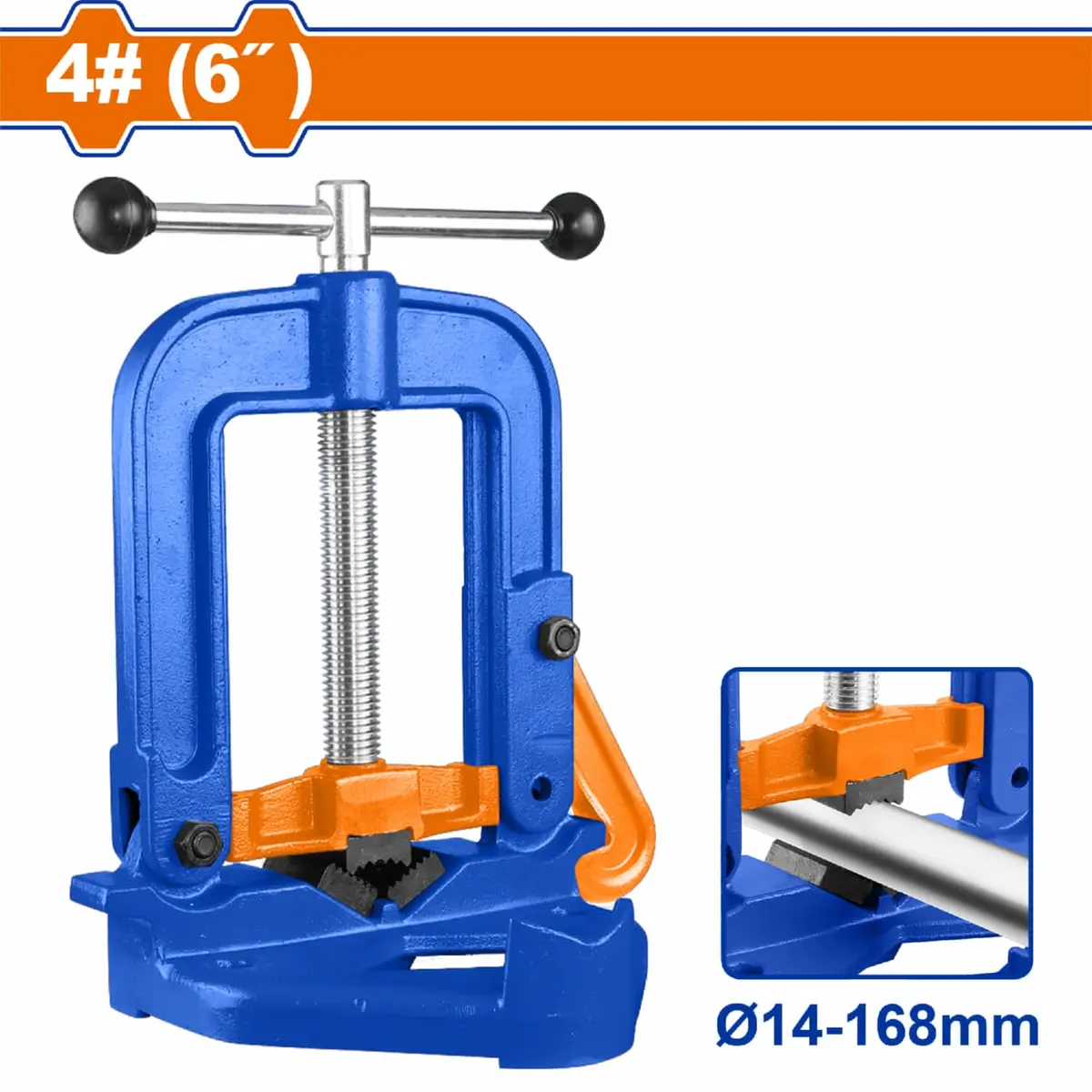 Prensa De Banco Para Tubos Redondos Max 6" Φ14-168Mm Tratamiento Térmico. Prensa Tornillo 1