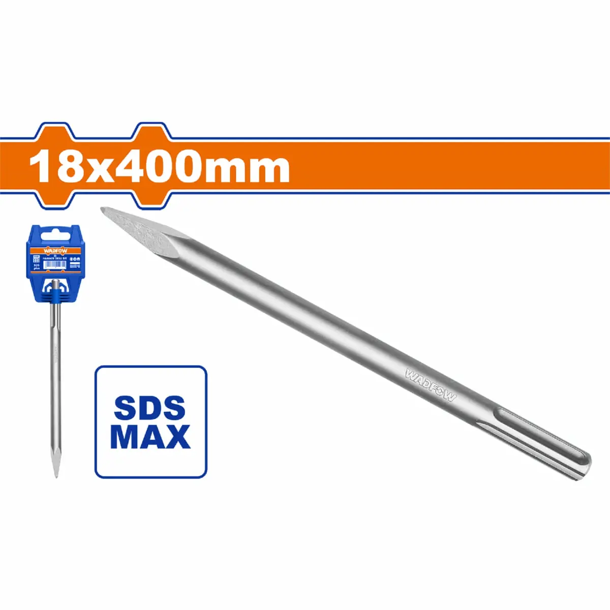 Cincel Sds Max Punta 18×400Mm Para Concreto, Ladrillo Y Cemento, Compatible Con Wrh3d38 Uwrh3d38 1