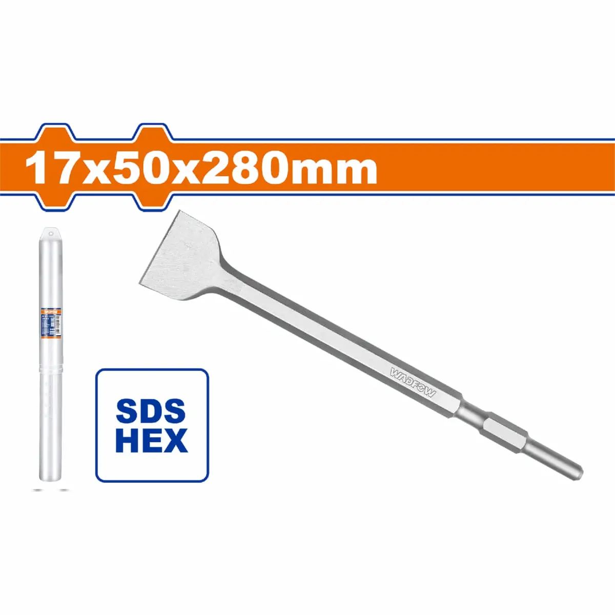 Cincel Hexagonal 17×50×280Mm Plano Para Concreto, Ladrillo Y Cemento. Larga Duración. Compatible Con Wdb1d45 Uwdb1d45 1