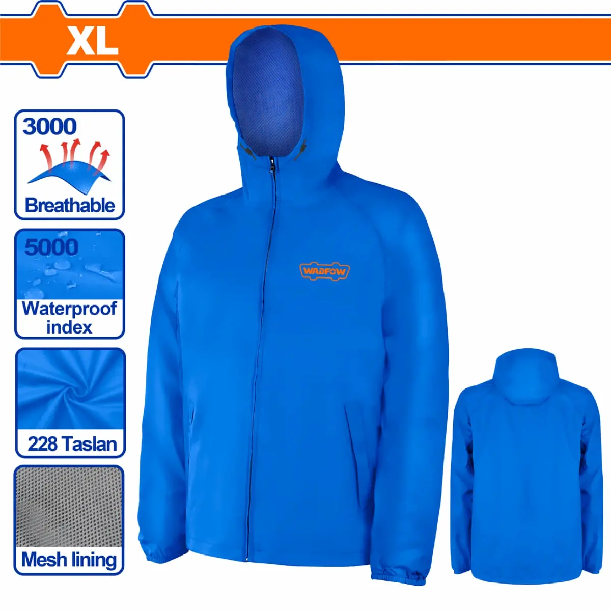 Chaqueta Cortavientos Talla Xl Material: Taslan 228 Con Forro De Malla Transpirable. Waterproof. Jacket Para Motorizado. 1