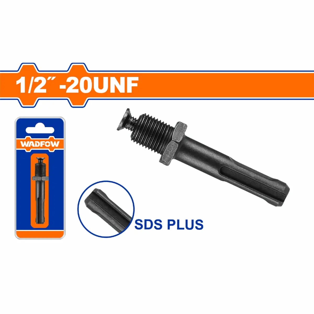 Adaptador Sds Plus 1/2''-20Unf Para Portabrocas Compatible Con Wkcu1213 Y Wkcu6202. Alta Resistencia 1