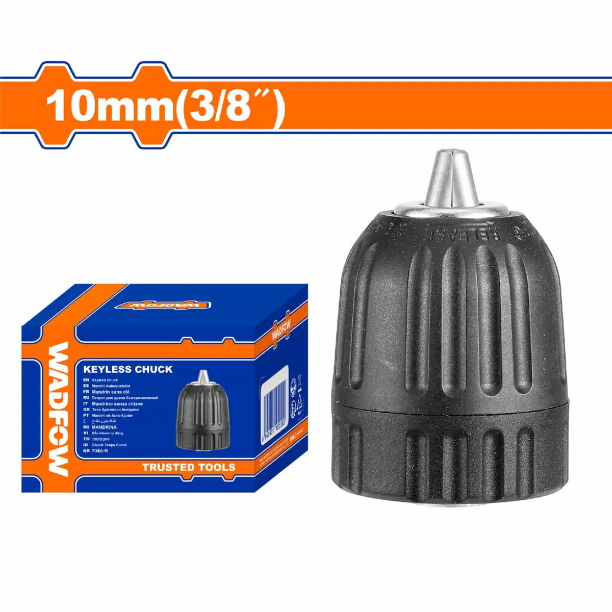 Mandril Portabrocas Sin Llave De Alta Precisión 10Mm (3/8") Capacidad 0.8-10Mm(1/32"-3/8") Tamaño De Conexión 3/8-24Unf 1