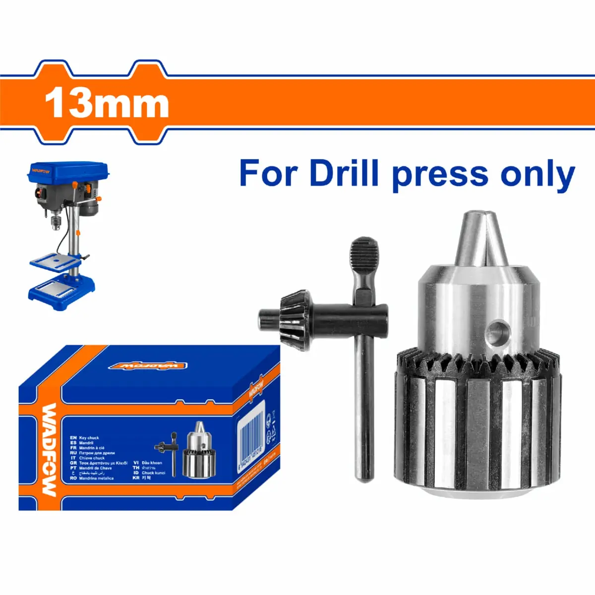 Portabrocas Con Llave 1–13 Mm B16 Para Taladro De Banco, Compatible Con Wdp15350, Alta Precisión 1