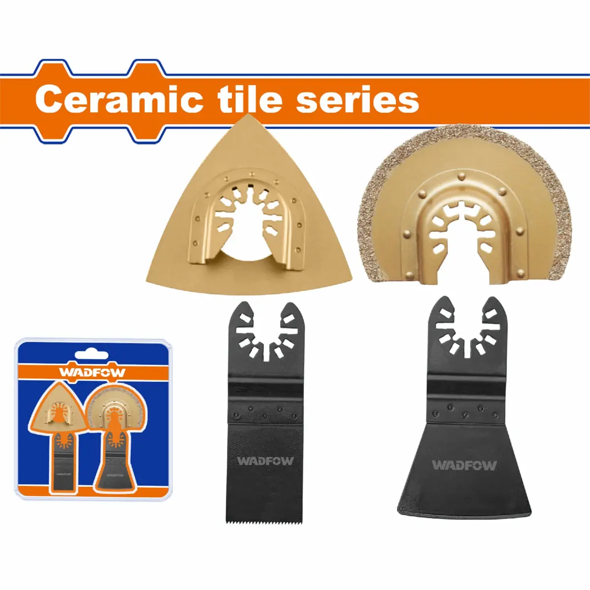 Hojas De Sierra Multifunción Para Baldosas Cerámicas Con Disco Carbide, Raspador Rígido Y Cuchillas Para Corte Fino. Set 4 Pzas. 1