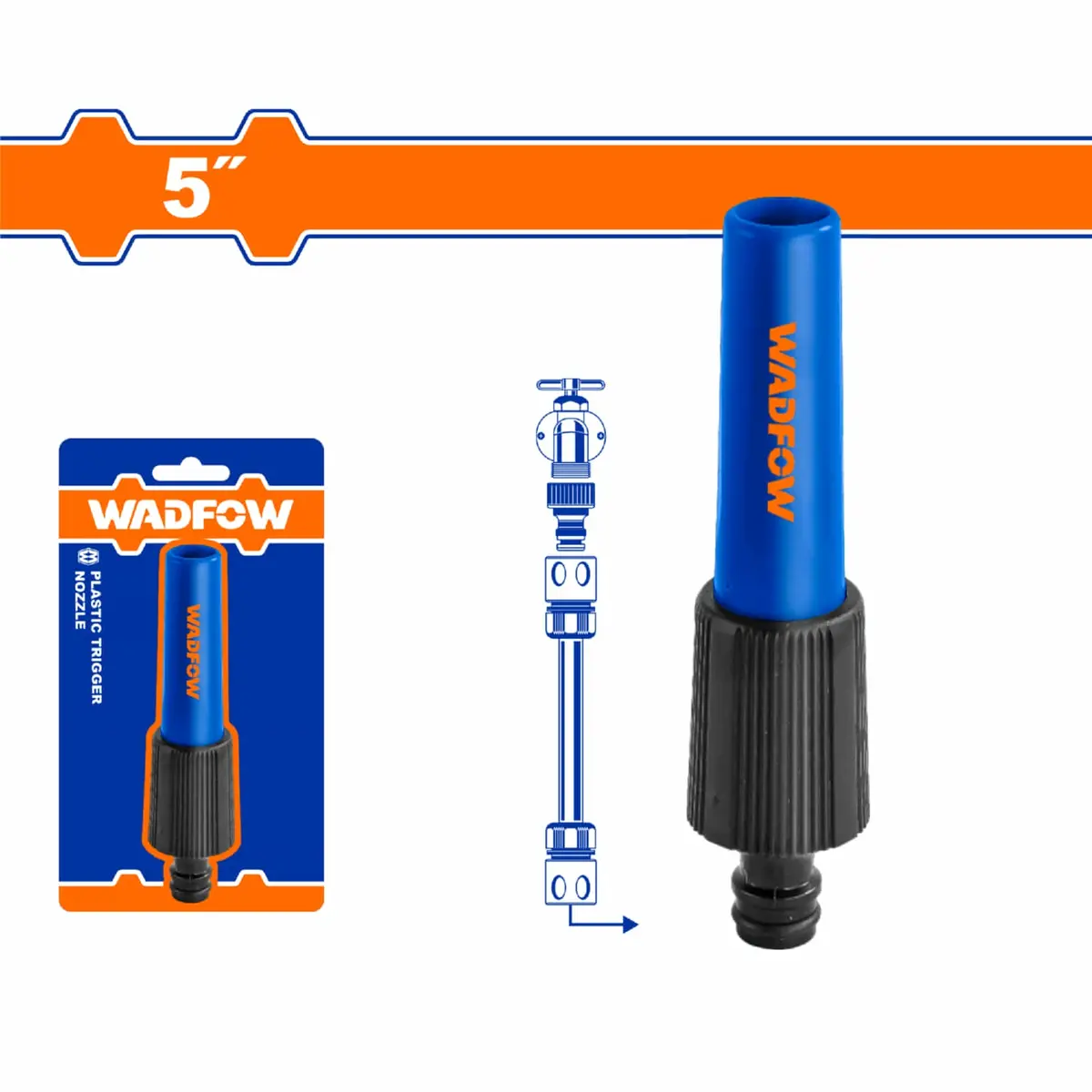 Lanza De Riego 5" Con Boquilla Ajustable 3 Modos Chorro A Cono. Ideal Jardín Y Limpieza. Varilla De Agua 1