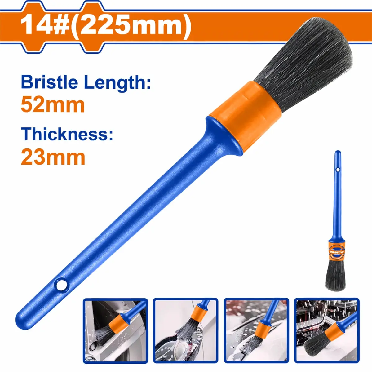 Pincel Para Detailing En Llantas Y Huecos Pequeños #14 Long 225Mm Díametro 23Mm Cerdas 52Mm 1